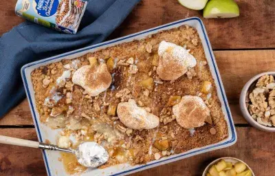 Torta crumble de manzana