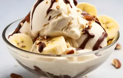 Helado de banana y dulce de leche Helado de banana y dulce de leche